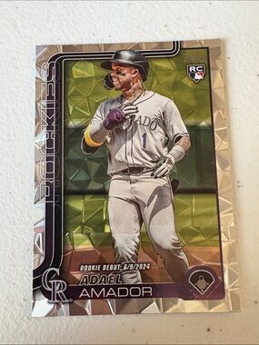 Topps Adal Amador RC Baseball Card - Silver Ice prizm